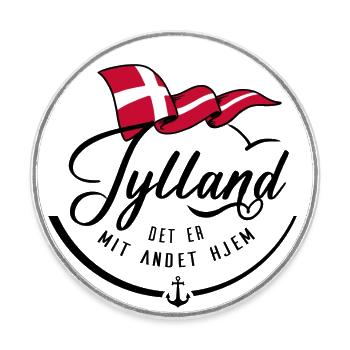 JYLLAND - My second home - b - Round  fridge magnet - white - Front