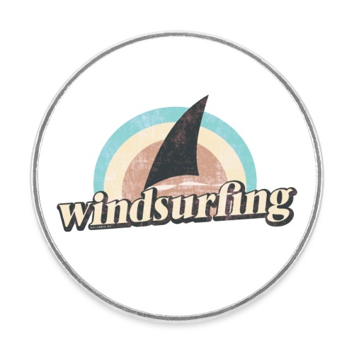 Windsurfing Retro 70s - Runder Kühlschrankmagnet