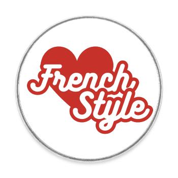 The French style - Round  fridge magnet - white - Front