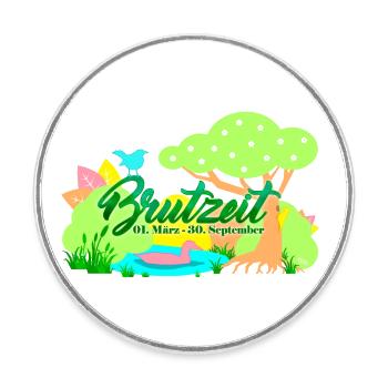 Brutzeit - Runder Kühlschrankmagnet - Weiß - Vorne