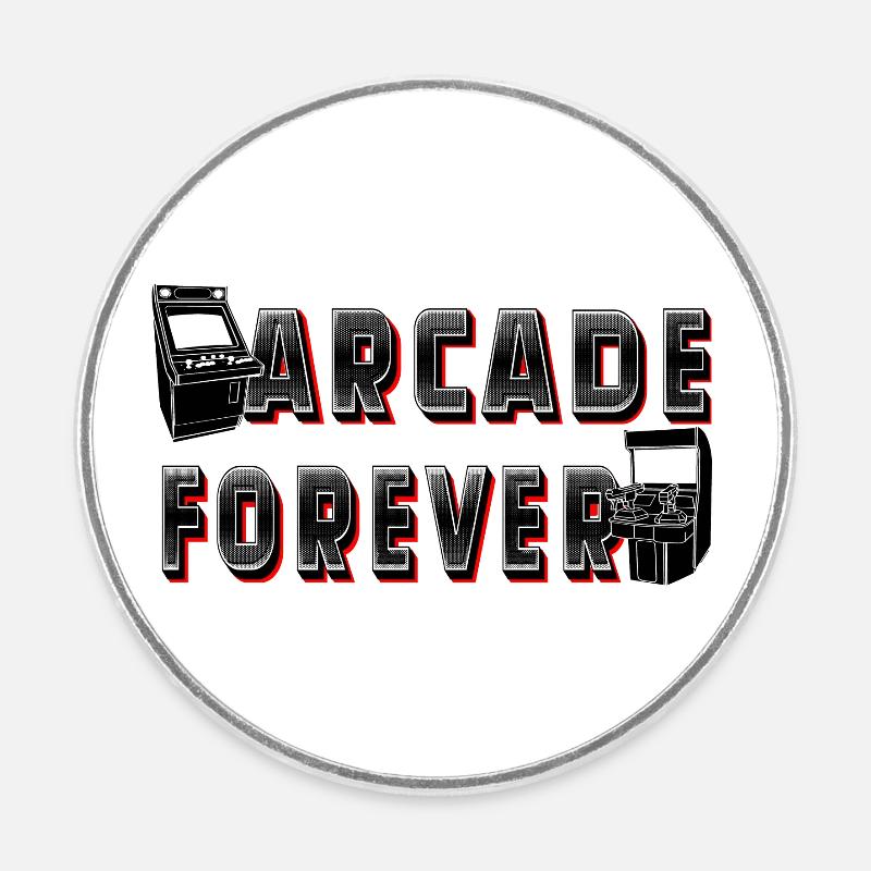 ARCADE FOREVER - Magnet rond - blanc