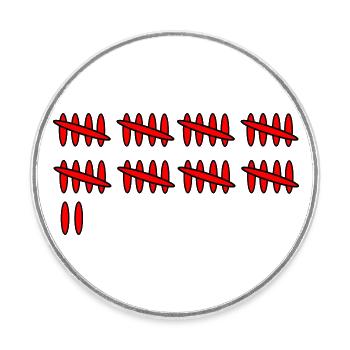 Résultat de la feuille de pointage 42 - Magnet rond - blanc - Devant