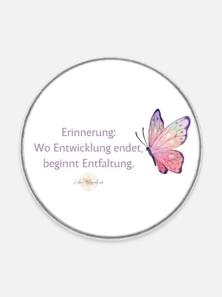 Erinnerung - Runder Kühlschrankmagnet - Weiß
