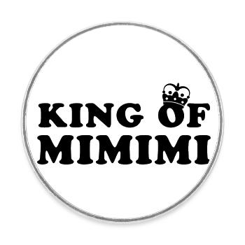 King of Mimimi - rumheulen Spruch - Runder Kühlschrankmagnet - Weiß - Vorne