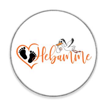 Hebamme - Runder Kühlschrankmagnet - Weiß - Vorne