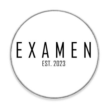 Examen EST. 2023 - Runder Kühlschrankmagnet - Weiß - Vorne