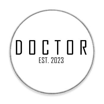 Doctor EST. 2023 - Runder Kühlschrankmagnet - Weiß - Vorne