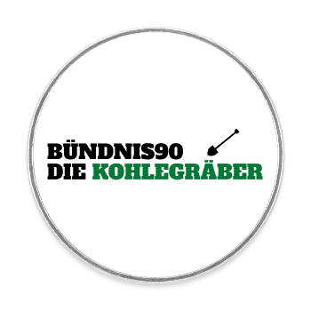 Witze Grüne Die Grünen Habeck Baerbock Kohle Atom - Runder Kühlschrankmagnet - Weiß - Vorne