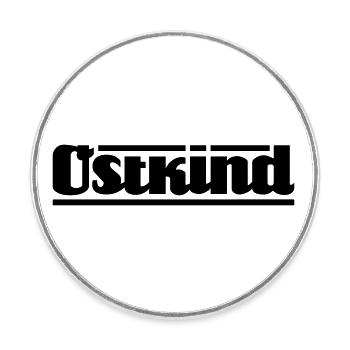Ostkind Schriftzug - Runder Kühlschrankmagnet - Weiß - Vorne