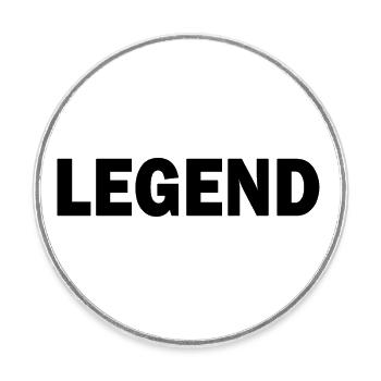 Legend - Runder Kühlschrankmagnet - Weiß - Vorne