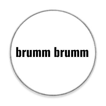 hum hum - Round  fridge magnet - white - Front