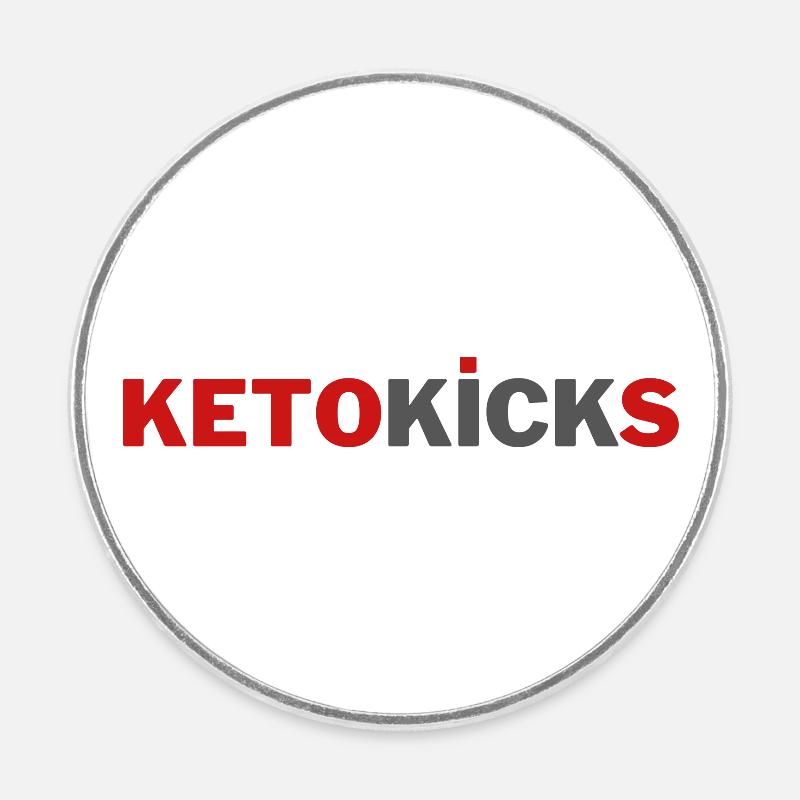 Keto KickS - Runder Kühlschrankmagnet - Weiß