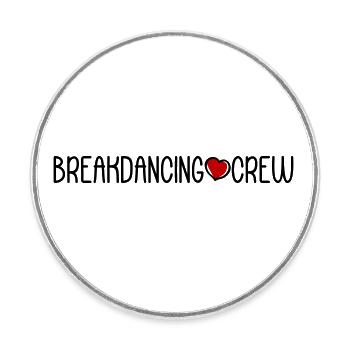 Breakdancing Crew - Runder Kühlschrankmagnet - Weiß - Vorne