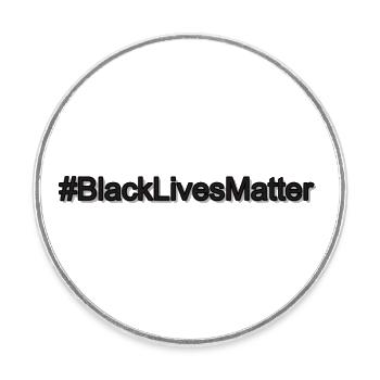 Black Lives Matter black - Round  fridge magnet - white - Front