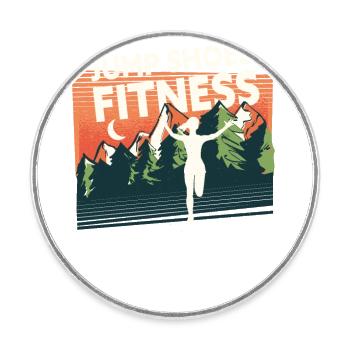 Jump Shoes Fitness Fitness Femme - Magnet rond - blanc - Devant