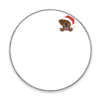 Labrador Frohe Weihnachten - Runder Kühlschrankmagnet - Weiß - Vorne