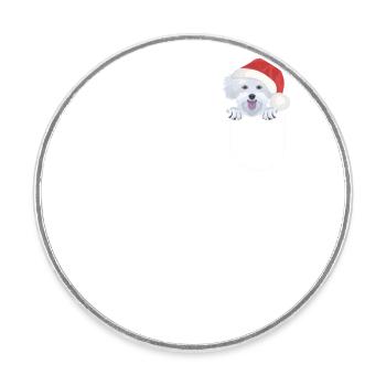 Malteser Merry Christmas - Round  fridge magnet - white - Front