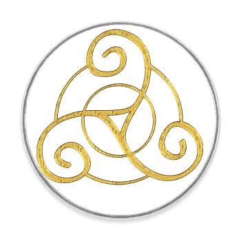 Triskele - Celtic Symbol Design 1 - Runder Kühlschrankmagnet - Weiß - Vorne
