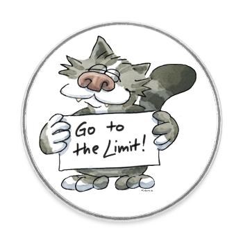 Go to the Limit - Runder Kühlschrankmagnet - Weiß - Vorne