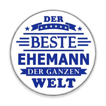 Bester Ehemann (Schriftzug) - Runder Kühlschrankmagnet - Weiß - Vorne