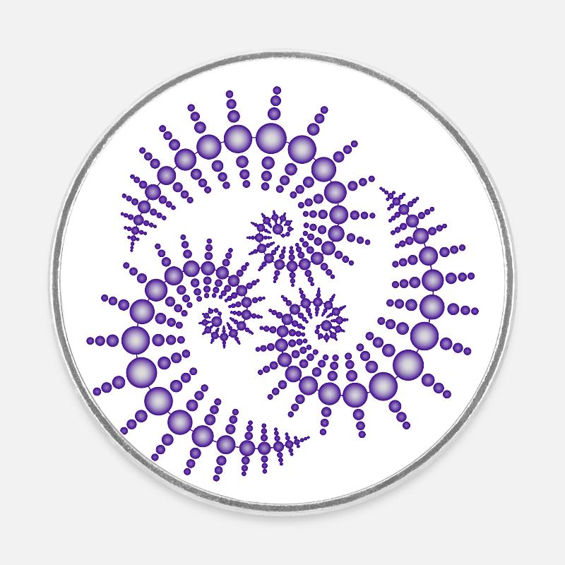 Trilogy Spiral Galaxy - Round  fridge magnet - white