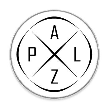Palz Kreis Kreuz Design - Runder Kühlschrankmagnet - Weiß - Vorne
