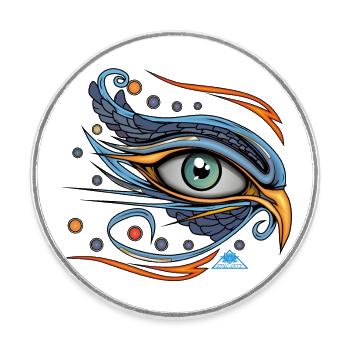 Horus Eye symbol - Round  fridge magnet - white - Front