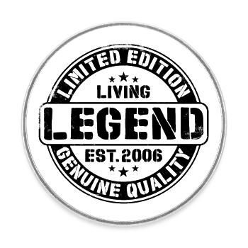 Legend 2006 Vintage Born Cadeau d’anniversaire - Magnet rond - blanc - Devant