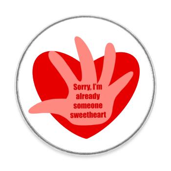Botschaft zum Valentinstag - Runder Kühlschrankmagnet - Weiß - Vorne