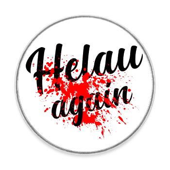 Helau Alaaf Fasching Karneval - Runder Kühlschrankmagnet - Weiß - Vorne