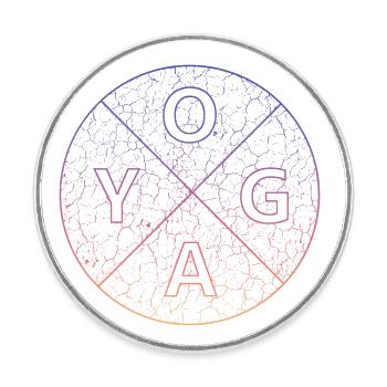 Yoga Yogi Namaste Design - Runder Kühlschrankmagnet - Weiß - Vorne