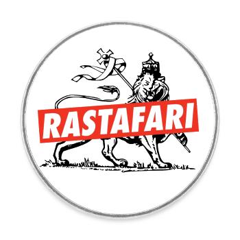 Lion of Judah - Jah Rastafari - Reggae Roots Shirt - Runder Kühlschrankmagnet - Weiß - Vorne