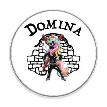 Maîtresse Dominatrice - Magnet rond - blanc - Devant