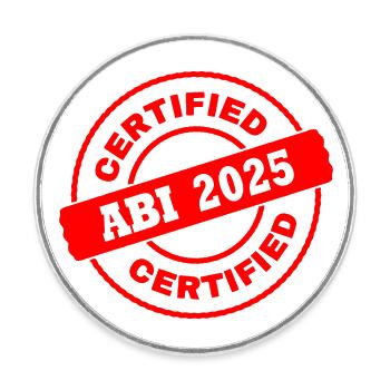 Abi 2025 - Runder Kühlschrankmagnet - Weiß - Vorne