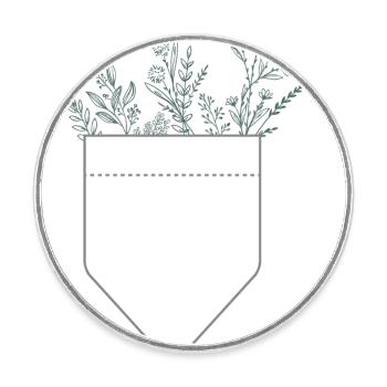 Pflanzen aus Tasche - Runder Kühlschrankmagnet - Weiß - Vorne