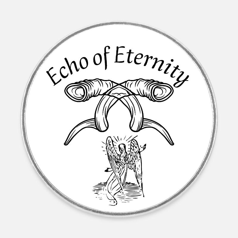 Écho de l’éternité - Magnet rond - blanc