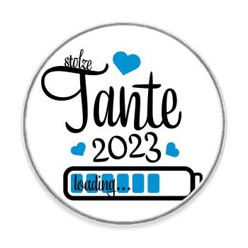 tante 2023 - Runder Kühlschrankmagnet - Weiß - Vorne
