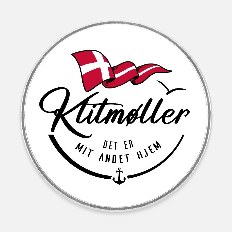 KLITMÖLLER - Ma deuxième maison - b - Magnet rond - blanc