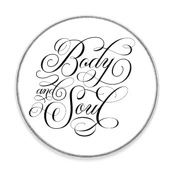 Body and Soul - Runder Kühlschrankmagnet - Weiß - Vorne