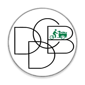 DDCB logo v2 - Round  fridge magnet - white - Front