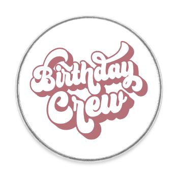 Birthday Crew Matching Gruppe Geburtstagsfeier Outfit - Runder Kühlschrankmagnet - Weiß - Vorne