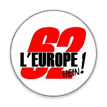 Lens en Europe - Magnet rond - blanc - Devant