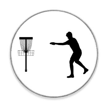 Discgolfer Bestseller Design Shirt - Runder Kühlschrankmagnet - Weiß - Vorne