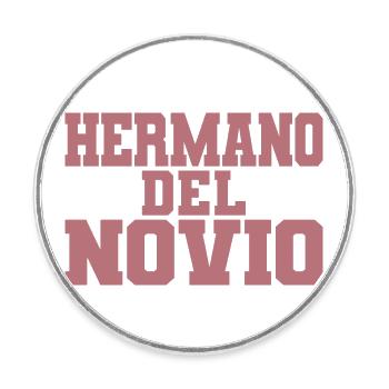 Hermano del Novio Bräutigams Bruder Hochzeitsgeschenk - Runder Kühlschrankmagnet - Weiß - Vorne