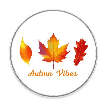 Autumn Vibes - Runder Kühlschrankmagnet - Weiß - Vorne
