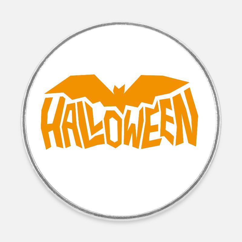 Halloween Whip - Round  fridge magnet - white
