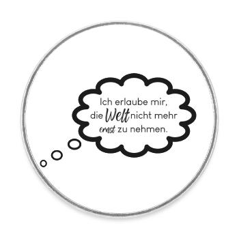 Welt Anschauung - Runder Kühlschrankmagnet - Weiß - Vorne