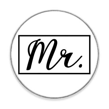 Mr. Matching Paar Verlobung Hochzeit Flitterwochen - Runder Kühlschrankmagnet - Weiß - Vorne