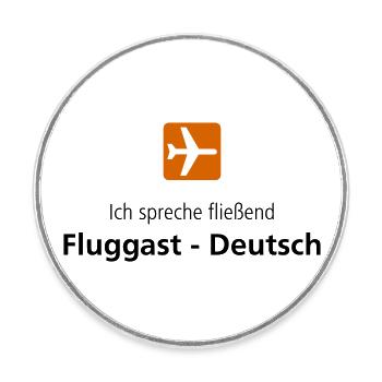 Fluggast Deutsch - Runder Kühlschrankmagnet - Weiß - Vorne