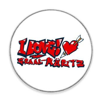 I love Graal-Müritz Graffiti - Runder Kühlschrankmagnet - Weiß - Vorne